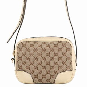 GUCCI Authentic White Leather Shoulder Bag